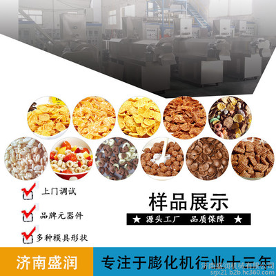 濟南盛潤機械 水果燕麥谷物脆生產線 麥圈麥片加工設備早餐玉米片生產線